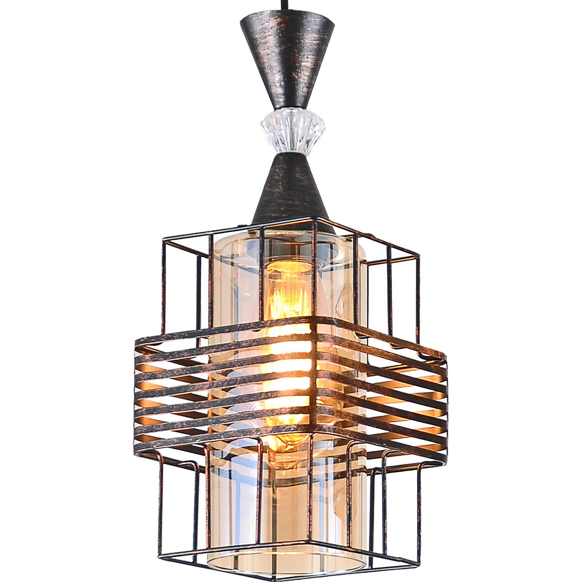 Подвесной светильник Reluce 03128-0.9-03 BK+PATINA GOLD