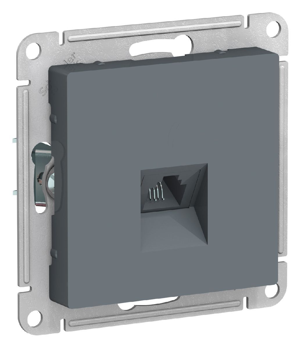 Розетка телефонная RJ11 Systeme Electric AtlasDesign Грифель ATN000781