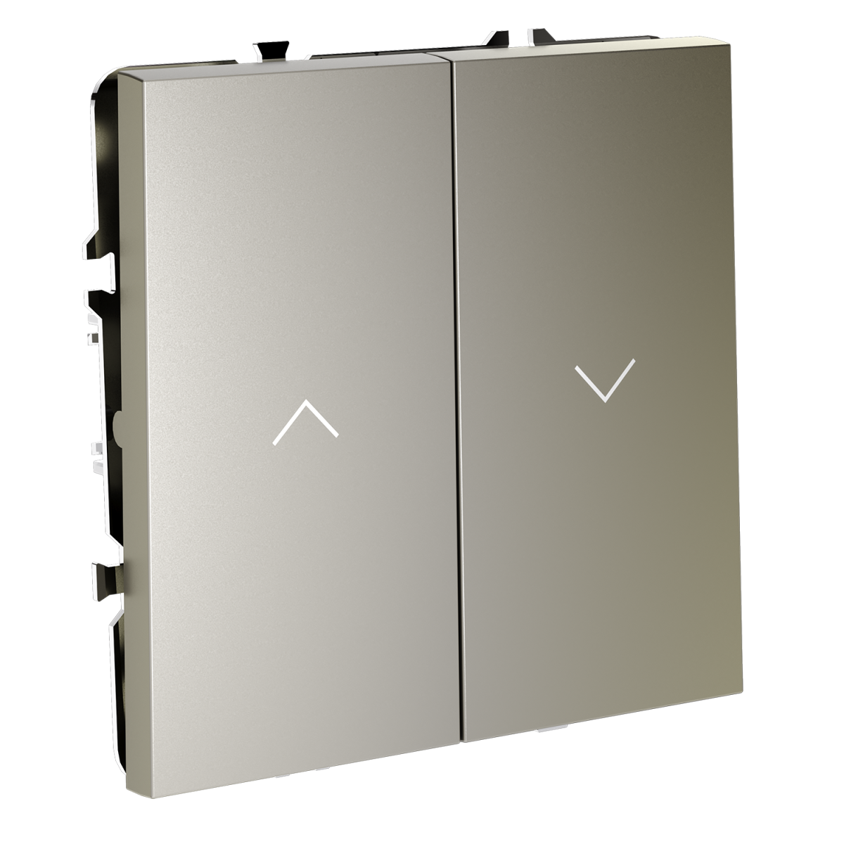 Выключатель встраиваемый Voltum S70 для жалюзи 10А, (шелк) VLS020704