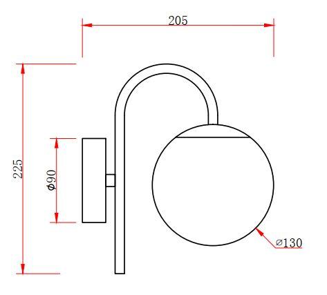 Бра в виде шара Rivoli Altare 2001-401 Б0044788