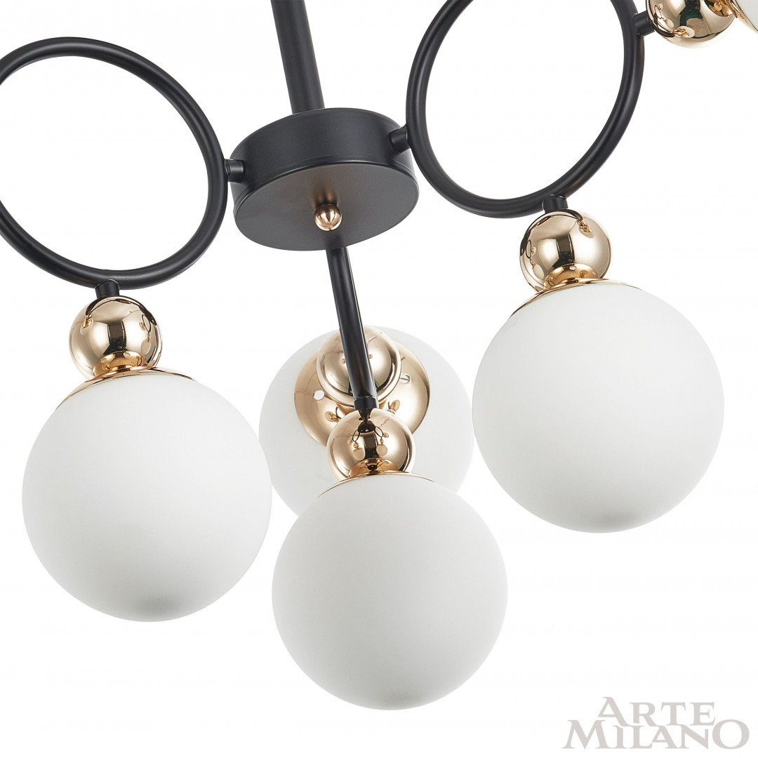 Потолочная люстра Arte Milano Neapolis 274307/6 BK/GD