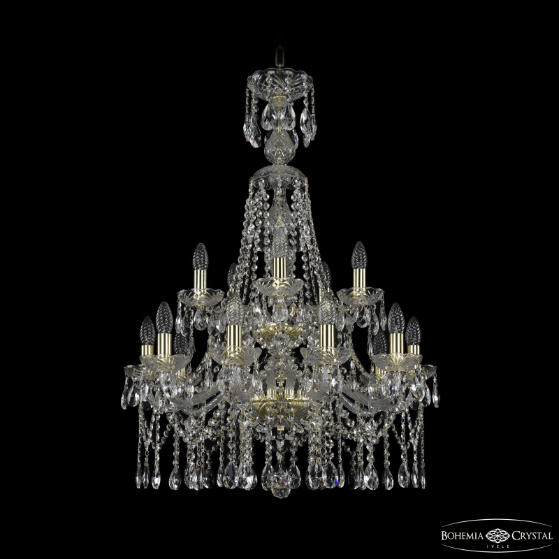 Подвесная люстра Bohemia Ivele Crystal 1413/10+5/220/XL-92/2d G