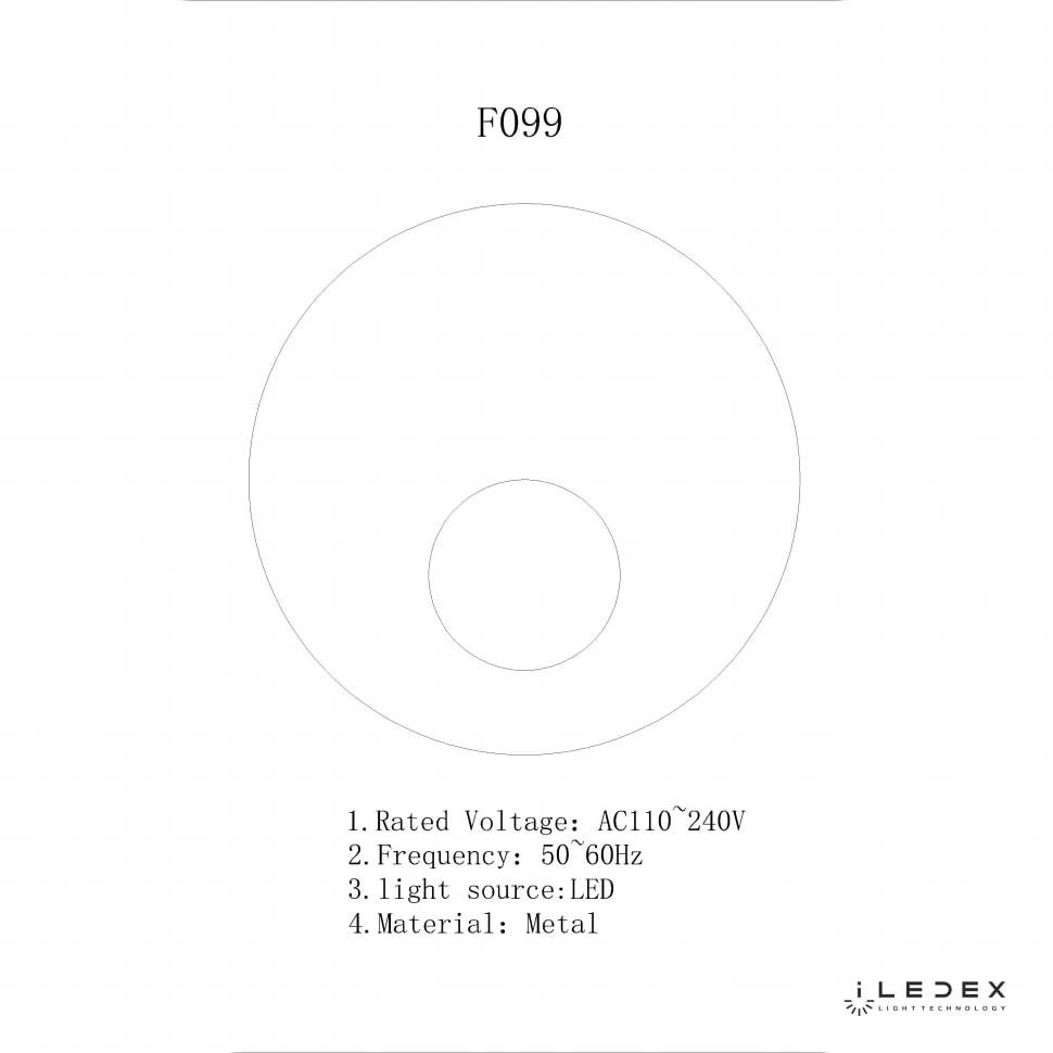 Настенный светильник iLedex Moon F099-9W-3000K WH-BK