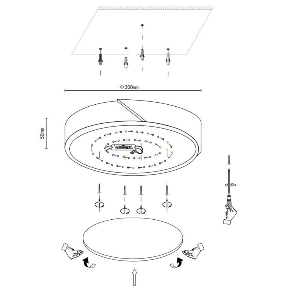 Потолочный светильник светодиодный круглый круглый Velante 445-407-01