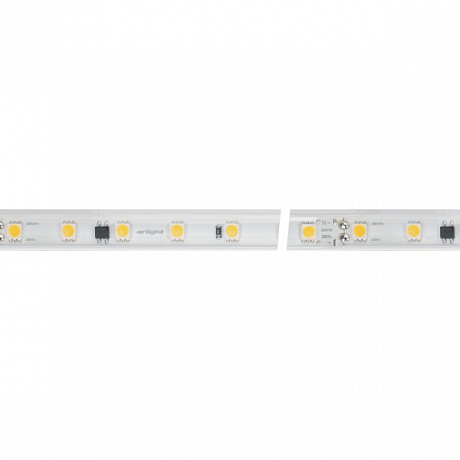 Светодиодная влагозащищенная лента Arlight 8W/m 54LED/m 5060SMD теплый белый 50M 027058(2)