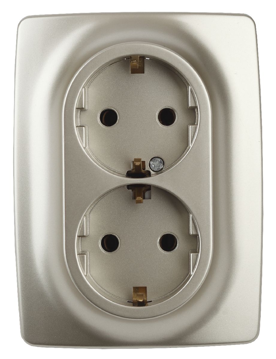 Розетка 2x2P+E Schuko Эра 12-2106-04 Б0031231
