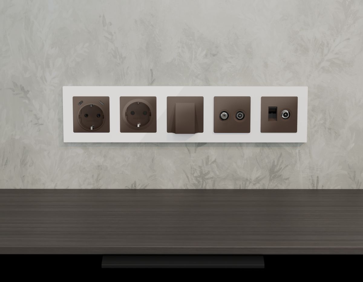 Комплект механизма розетки TV оконечной + SAT 5-862MHz 3.5dB/950-2150MHz 3.5dB Alfa Темная бронза матовый Quant Ambrella Volt MA643310 (AP6433, VM217)