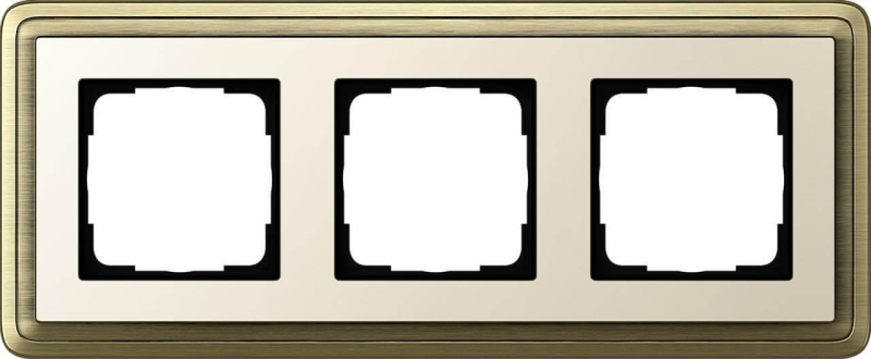 Рамка 3-постовая Gira ClassiX бронза/кремовый 0213623