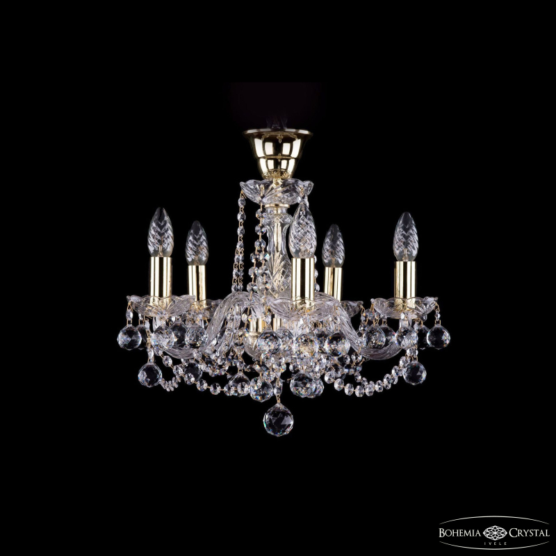 Подвесная люстра Bohemia Ivele Crystal 1402/5/141 G Balls tube