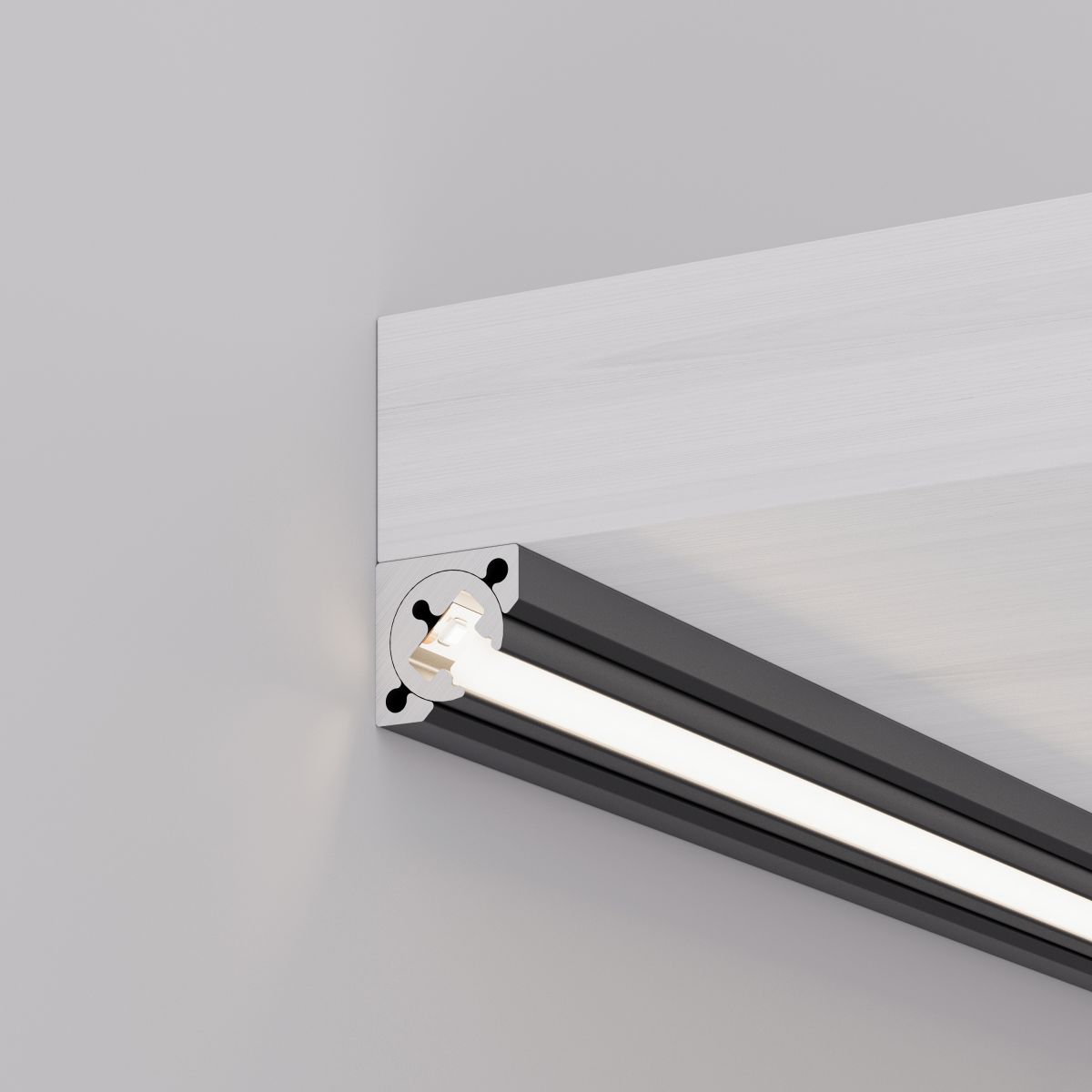 Профиль с экраном Arlight SL-KANT-H10-ROTATE-2000 IRON GREY (Алюминий+пластик) 055331