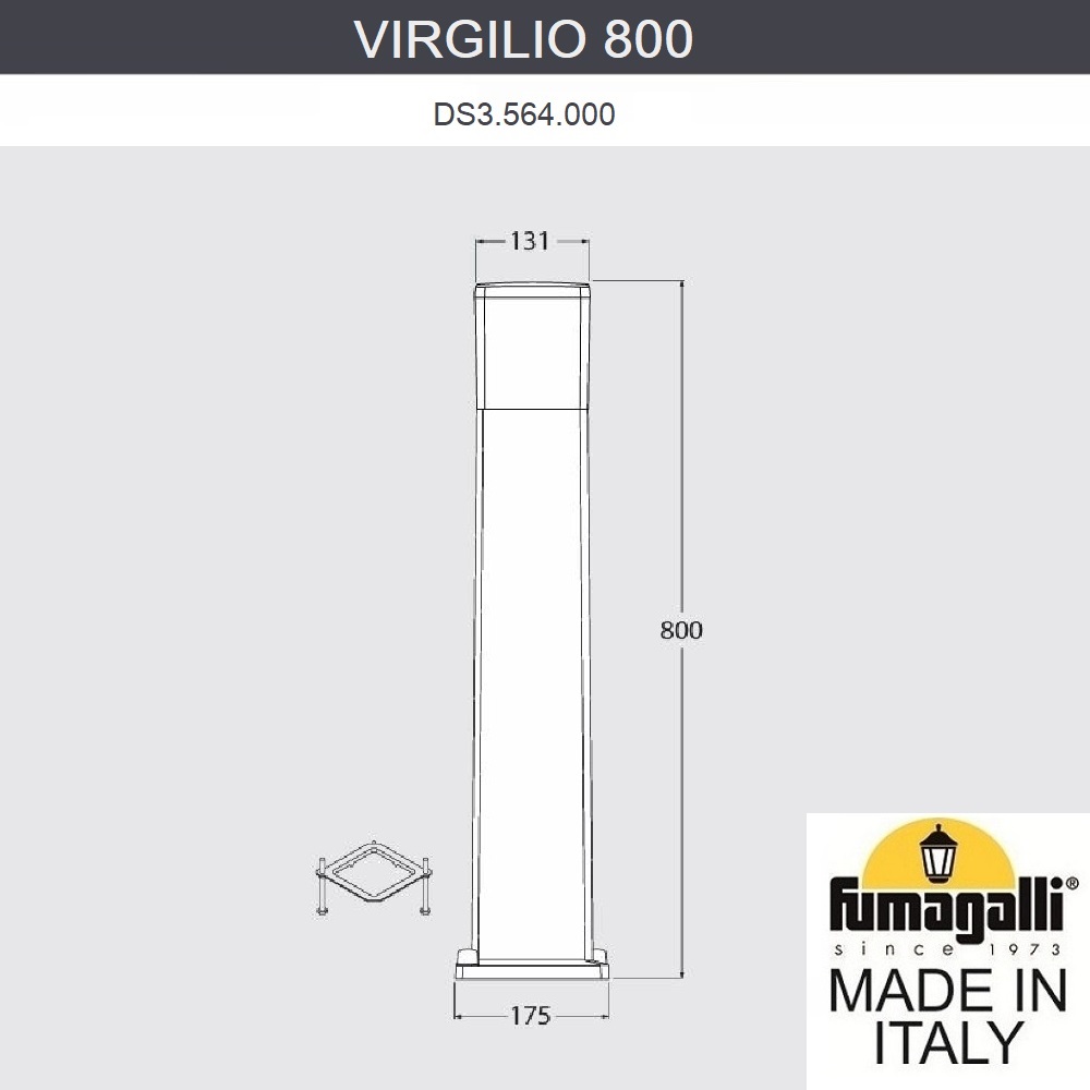 Ландшафтный светильник Fumagalli Virgilio DS3.564.000.LYF1R
