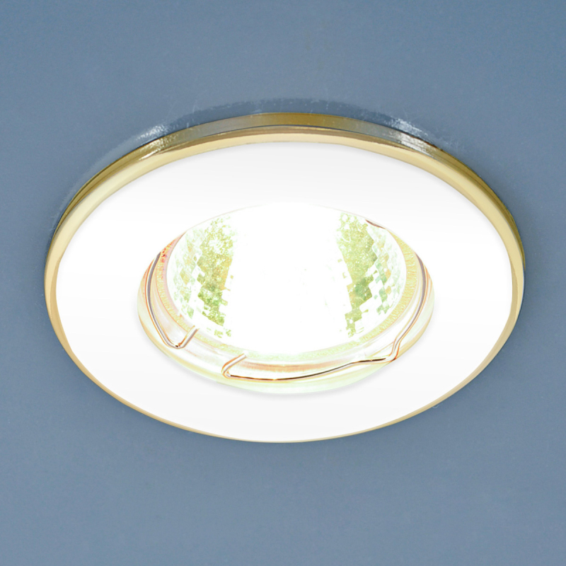 Встраиваемый светильник Elektrostandard 7002 MR16 WH/GD белый/золото 4690389082528