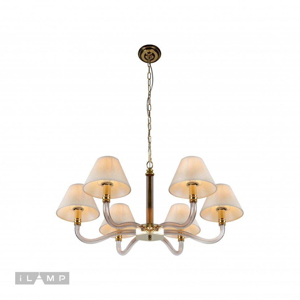 Подвесная люстра iLamp Amber YT2043-6 GD+Coffee