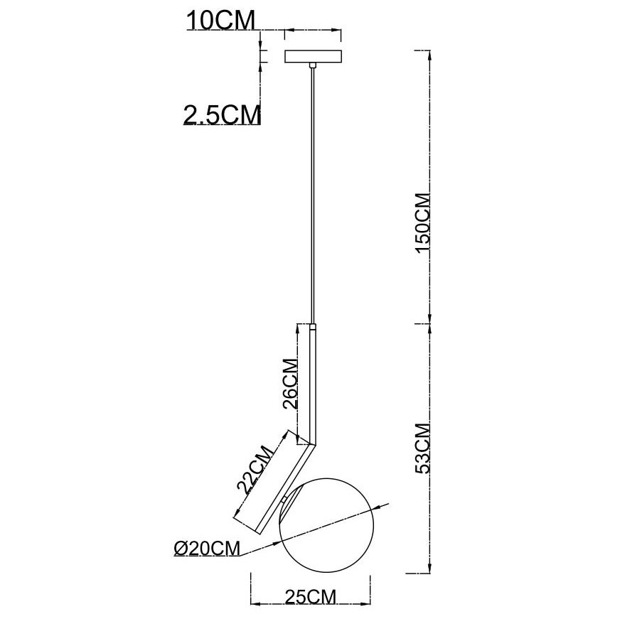 Подвесной светильник Arte Lamp Bolla-Unica A1923SP-1CC