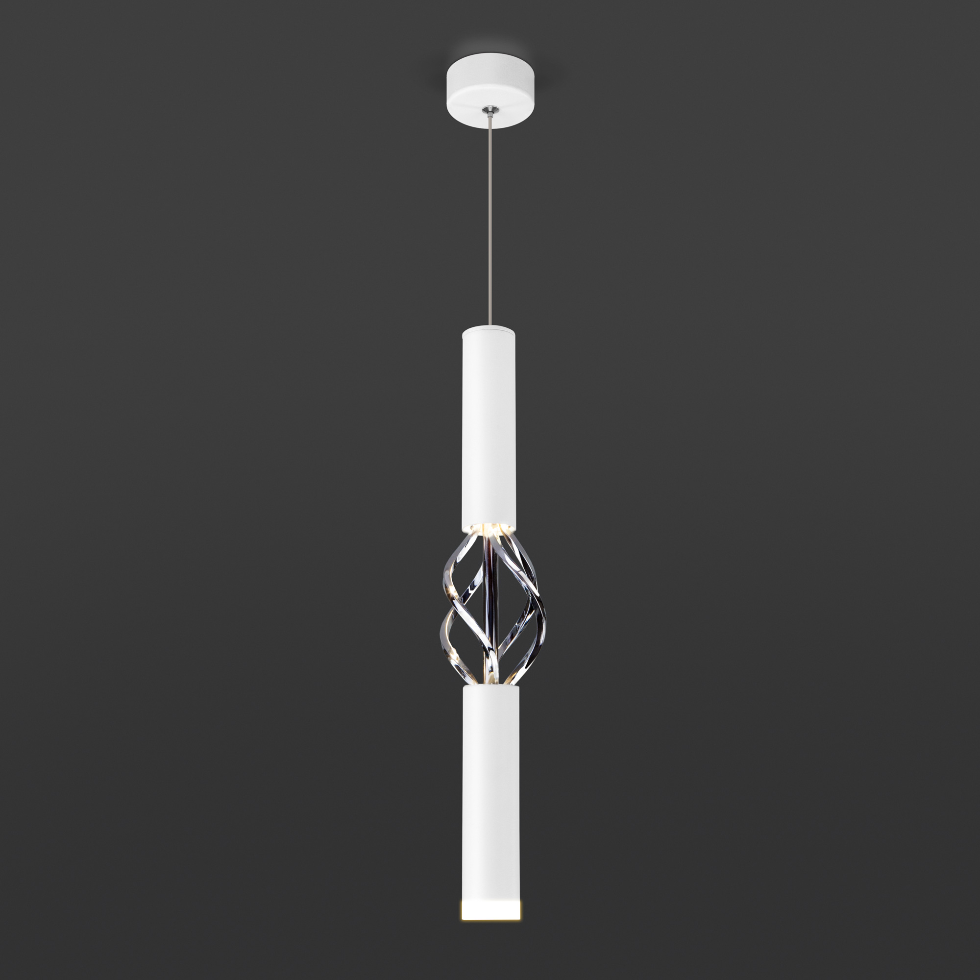 Подвесной светодиодный светильник Eurosvet Lance 50191/1 LED белый/хром