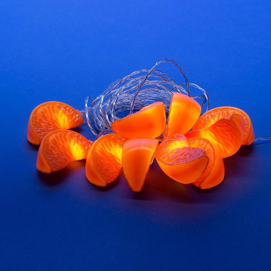 Светодиодная гирлянда Uniel Апельсин (UL-00003393) теплый белый ULD-S0400-010/STB/2AA Warm White IP20 Orange