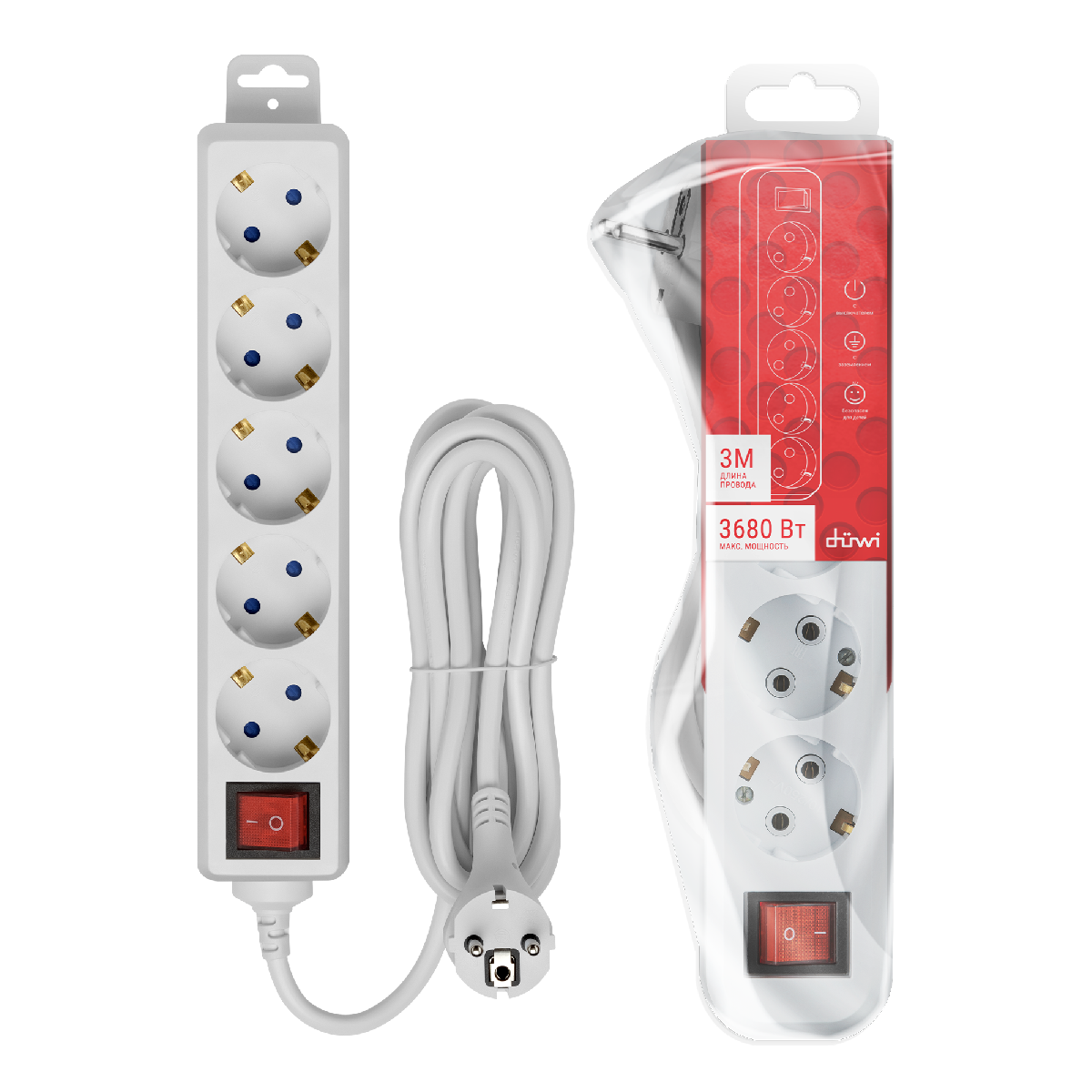 Удлинитель бытовой Duwi 32062 3