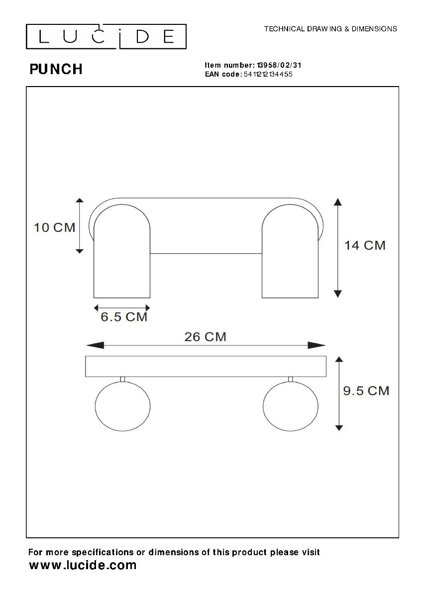 Спот Lucide Punch 13958/02/31