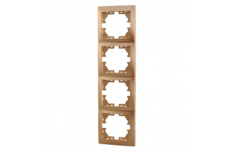 Рамка 4-местная вертикальная Lezard Mira 701-1300-154