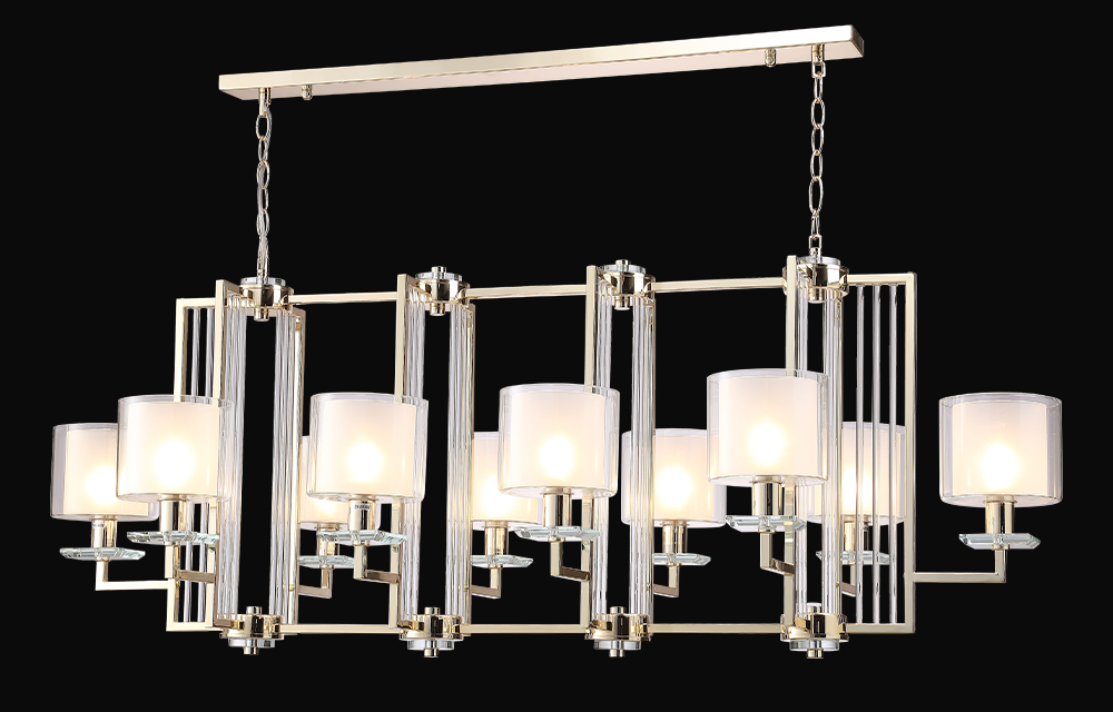 Подвесная люстра Crystal Lux NICOLAS SP10 L1300 GOLD/WHITE