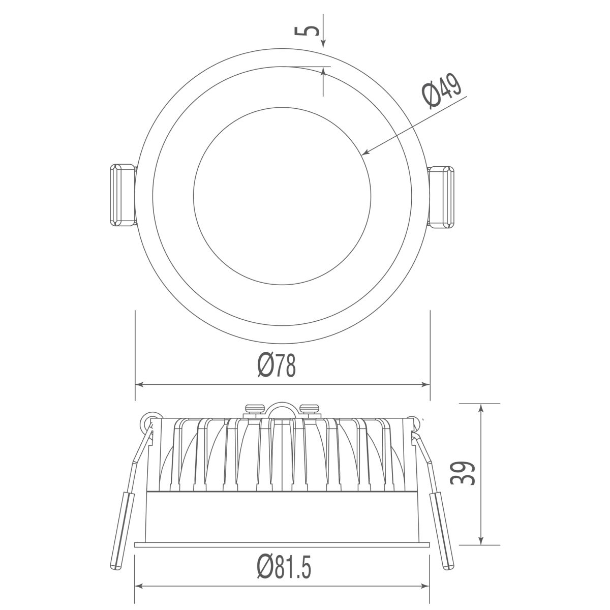 Встраиваемый светильник Donolux Crater DL20764R10CCT1B