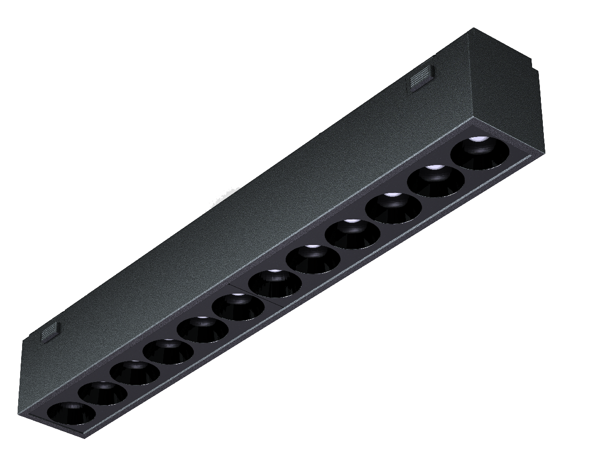 Трековый магнитный светильник iLedex Vision 4825-039-L197-12W-36DG-4000K-BK