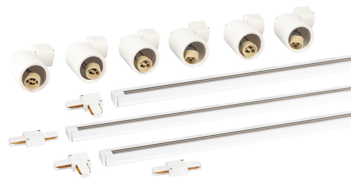 Трековый однофазный светильник (6 шт.) Эра TR41-SET-6-1 WH Б0070008