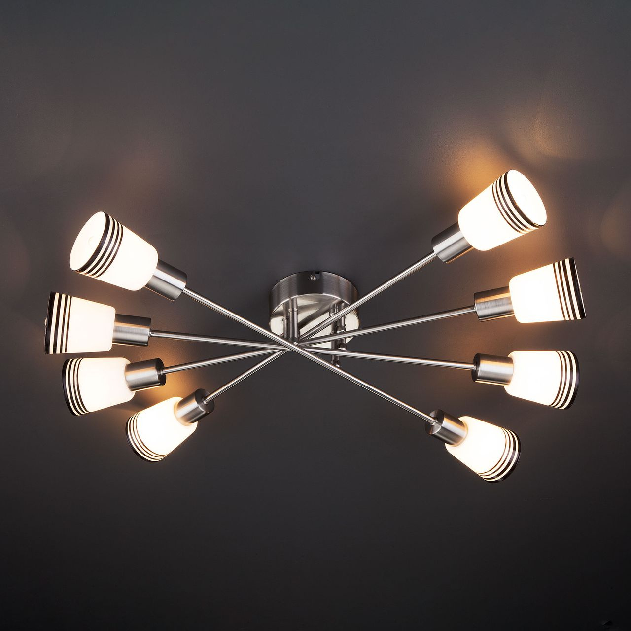 Потолочная люстра Eurosvet Jenna 30132/8 сатин-никель