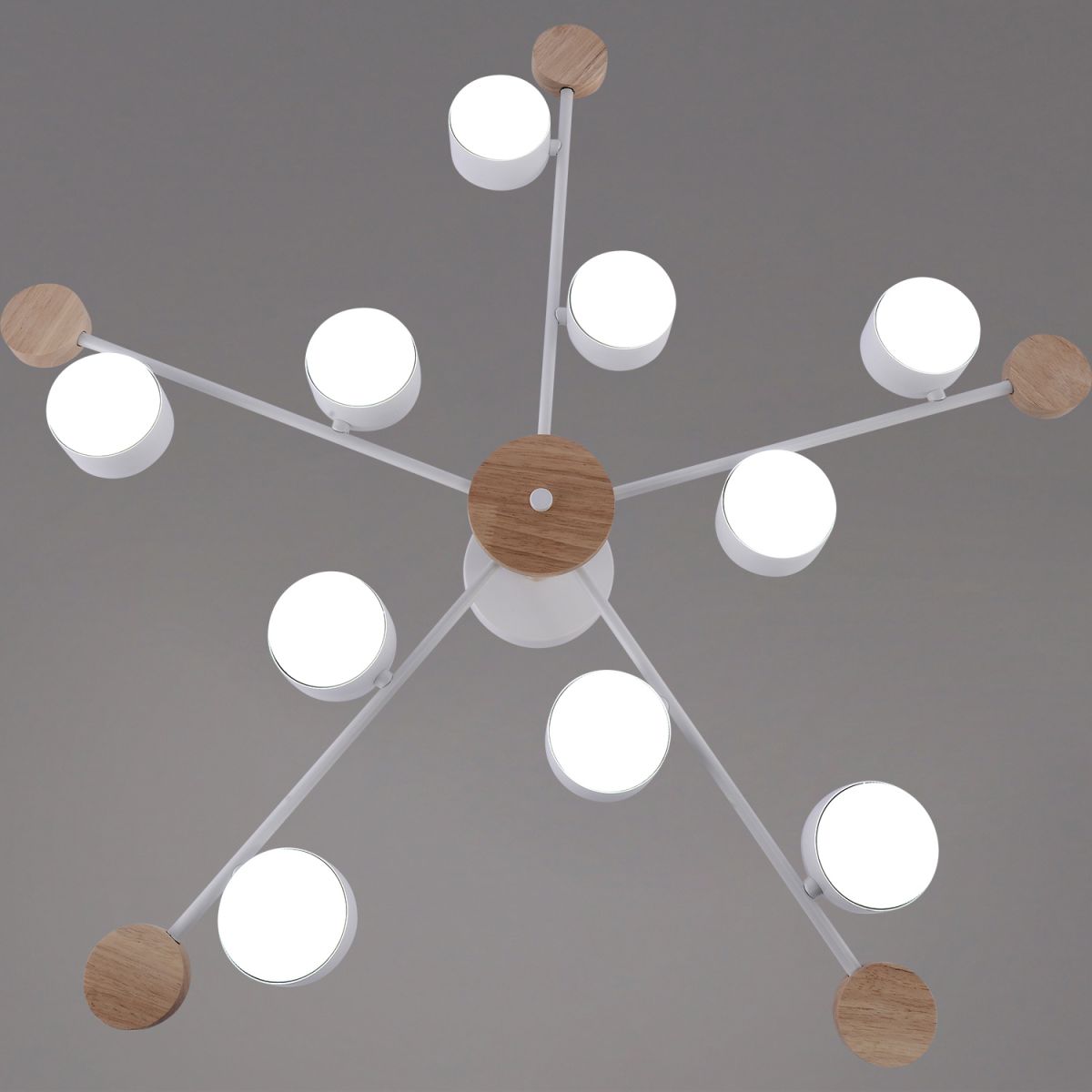 Люстра на штанге Reluce 03751-0.3-10 WT+WOOD GX53