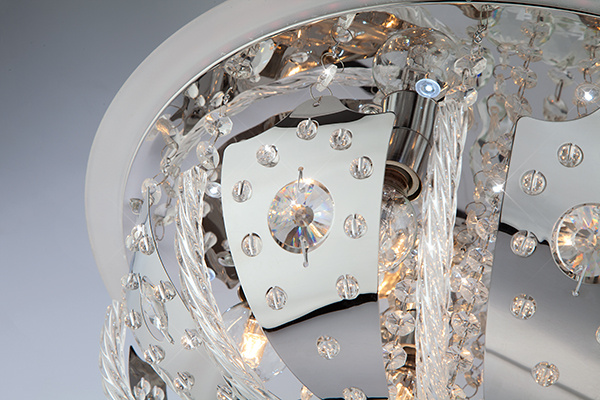 Потолочный светильник Eurosvet Chicago 80112/8 хром/синий+красный+фиолетовый