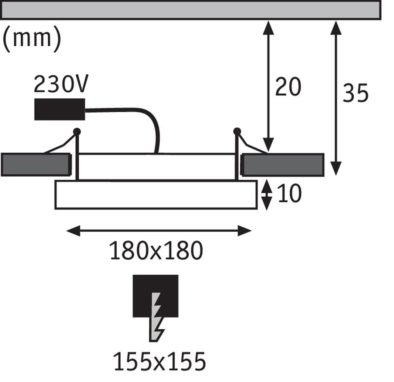 Встраиваемый светодиодный светильник Paulmann Panel Areo 92937