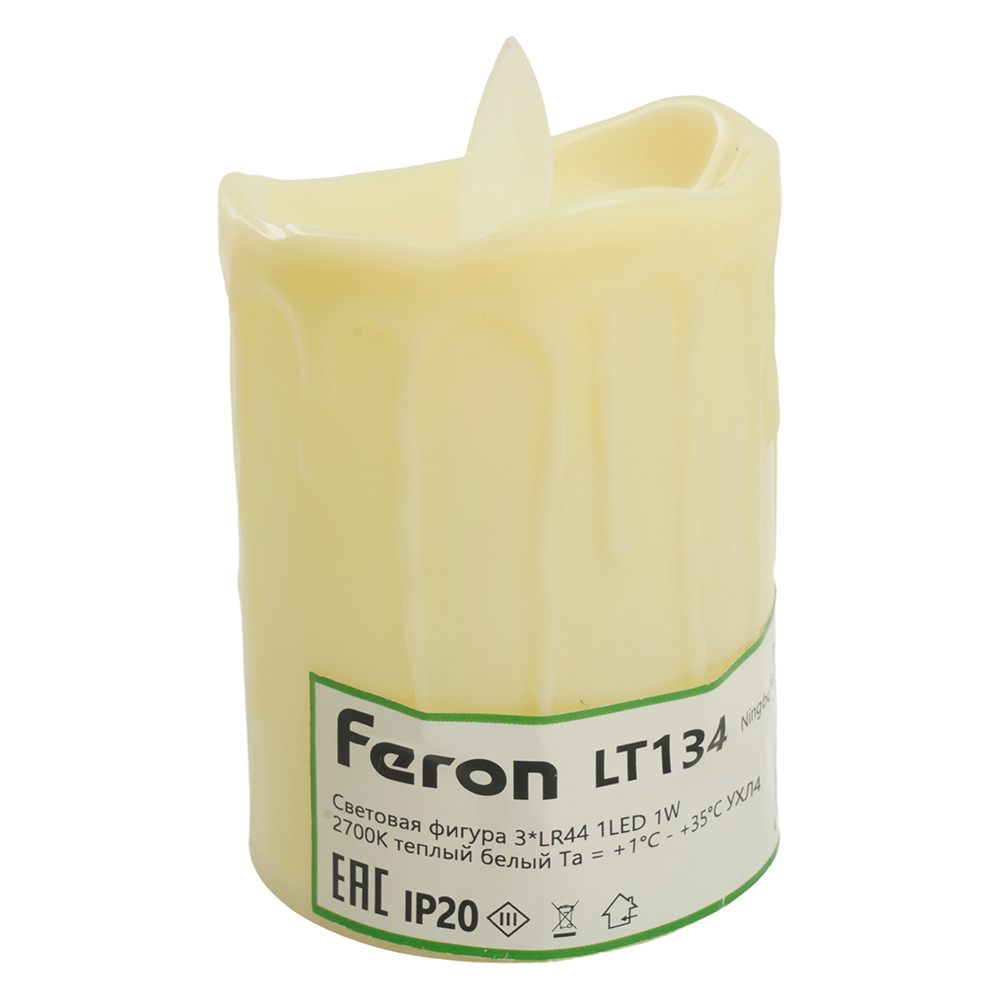 Световая фигура Свеча Пламя (батарейки в компл) Feron LT134 51459