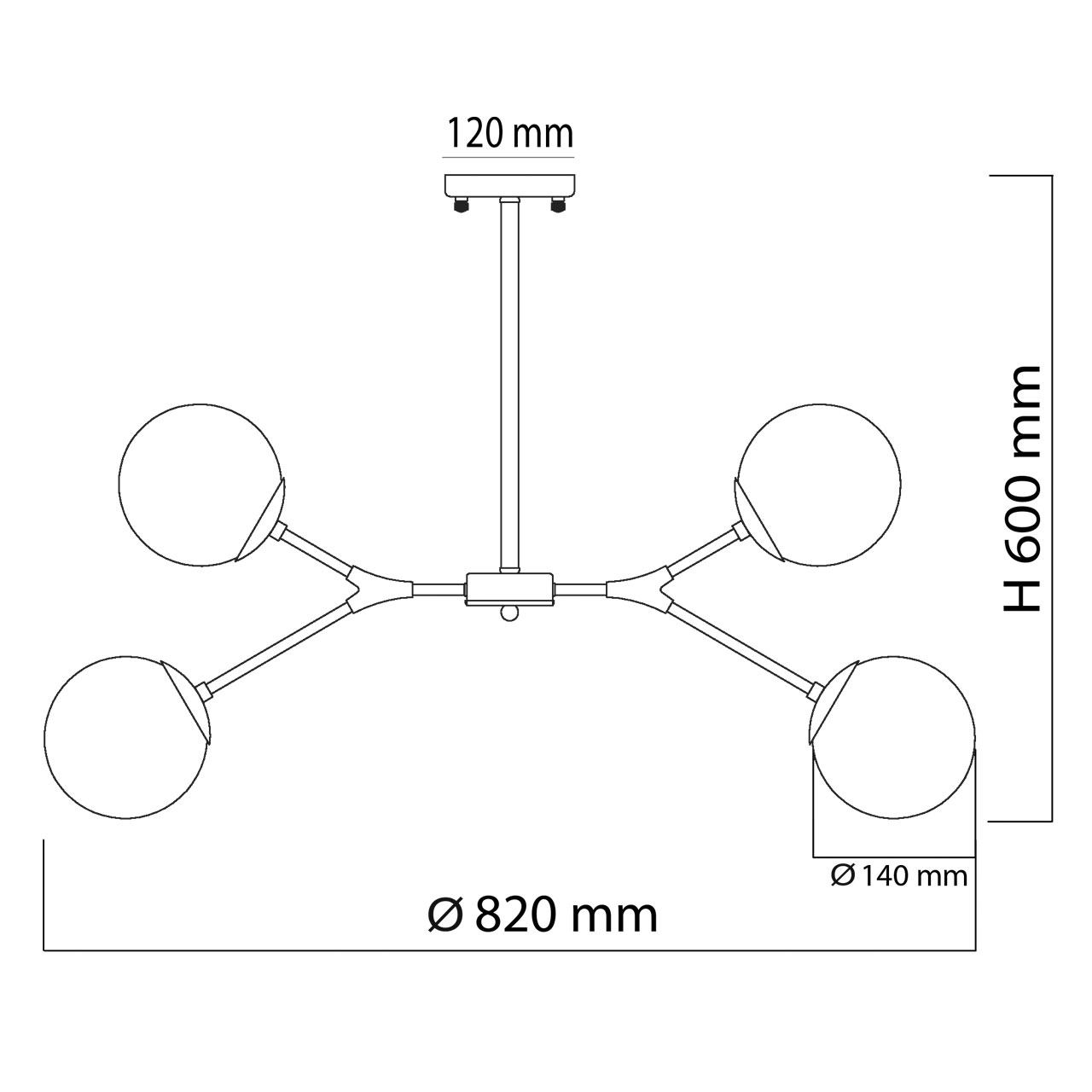 Люстра на штанге De Markt Оливия 306014006 в Москве
