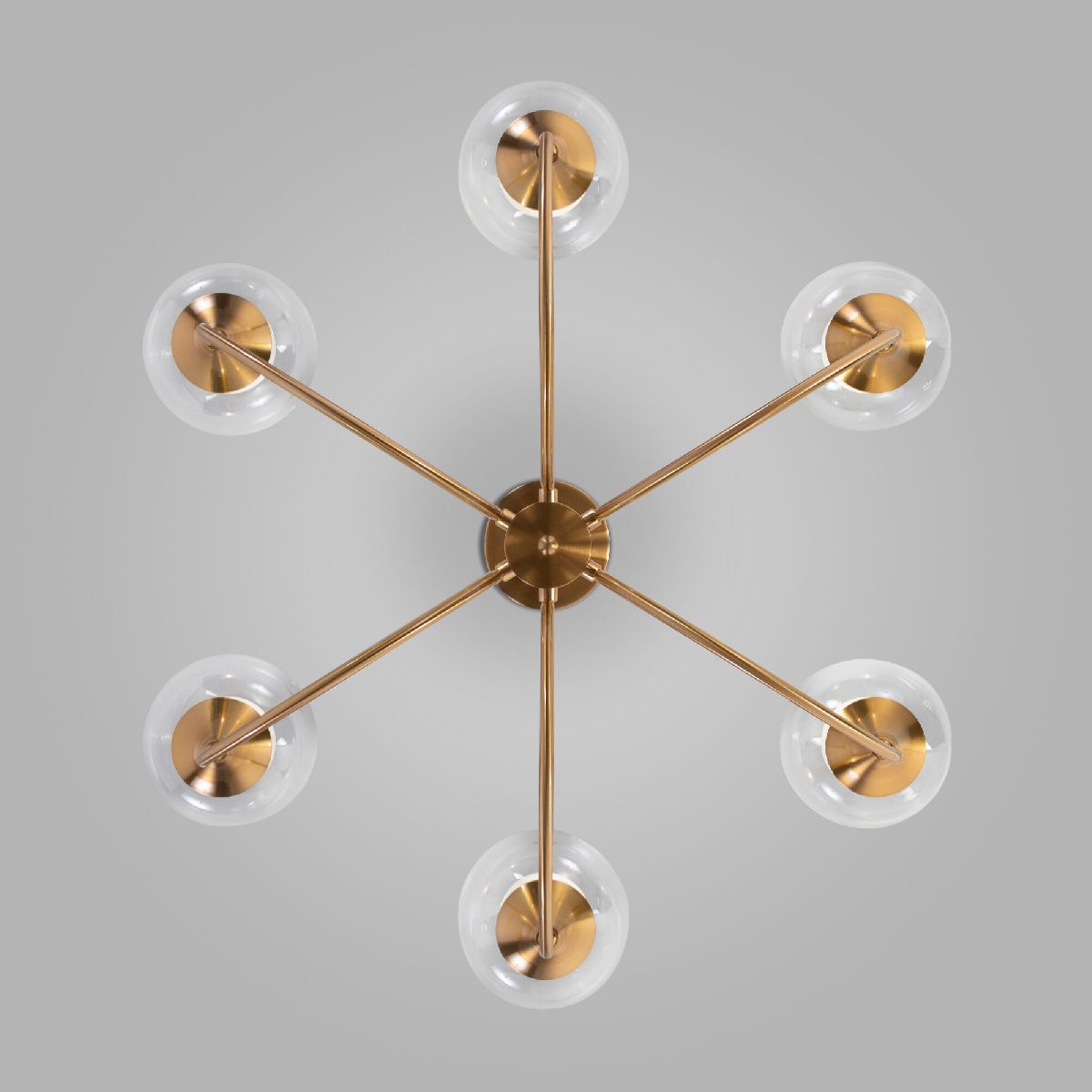 Люстра на штанге Eurosvet Spritz 70217/6 латунь Smart a064749