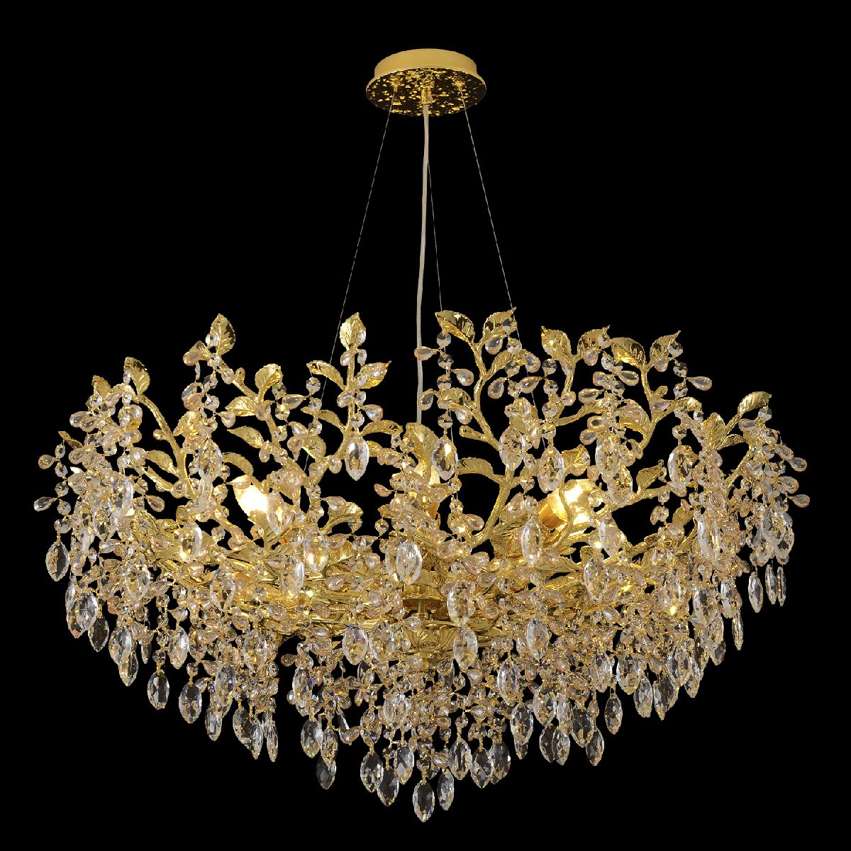 Подвесная люстра флористика Crystal Lux EDEN SP10 GOLD