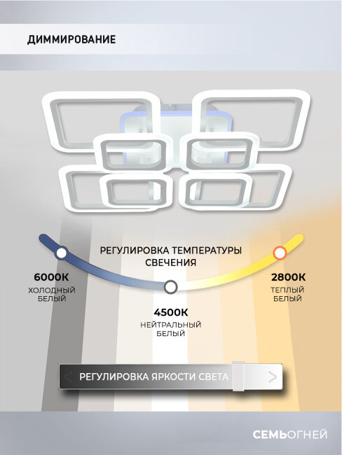 Потолочная люстра Seven Fires Karoli SF7105/9C-WT-RGB
