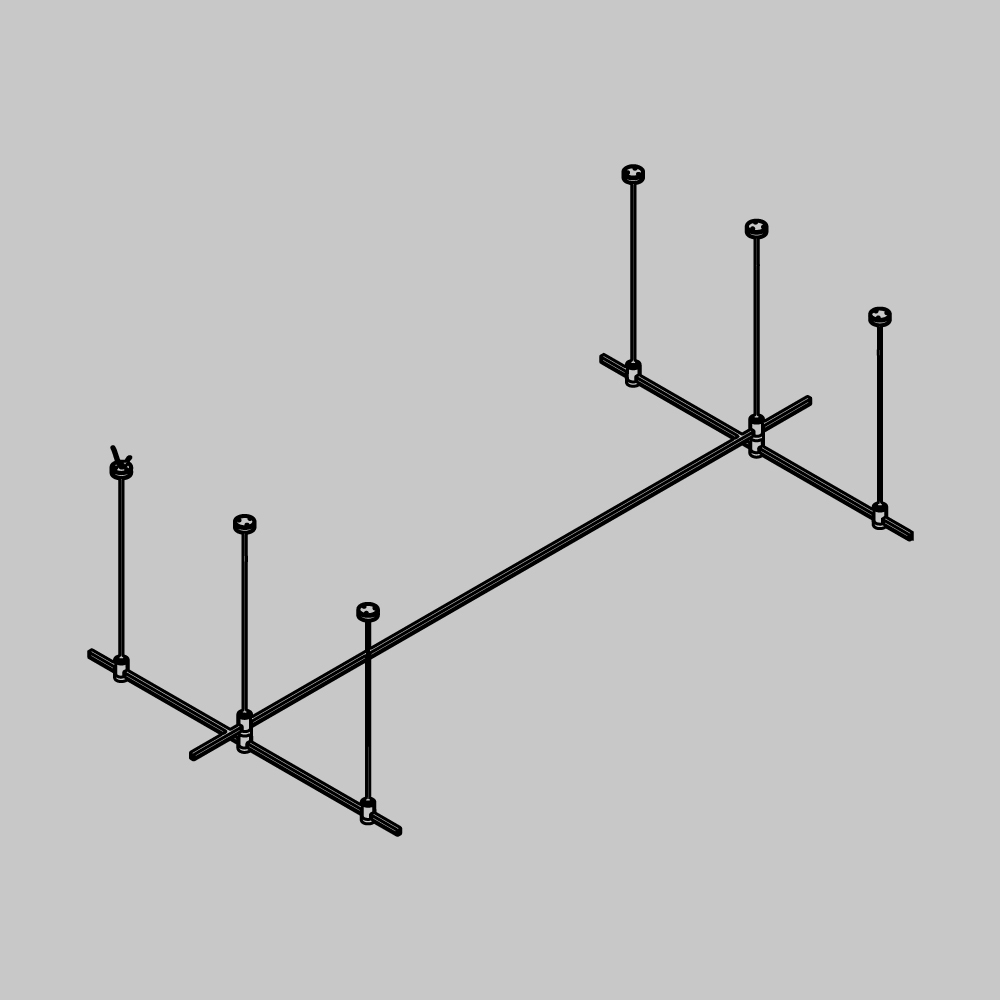 Основание двухуровневое на тросовых подвесах Hang для трековых светильников Maytoni Technical Flarity TFC-Flar-H07-B