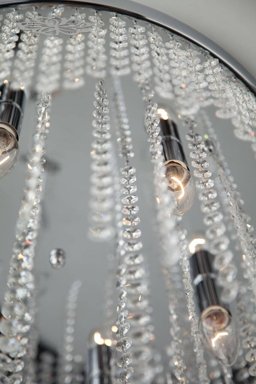 Потолочная люстра Eurosvet Flower 10083/6 хром/прозрачный хрусталь Strotskis