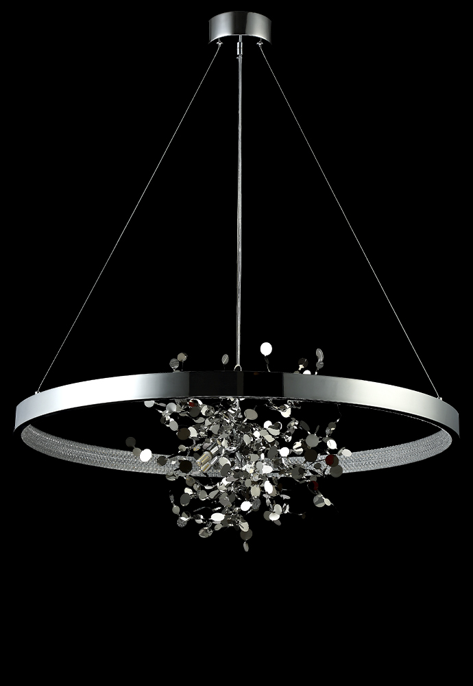 Подвесная люстра Crystal Lux GARDEN SPLED+4 D800 CHROME