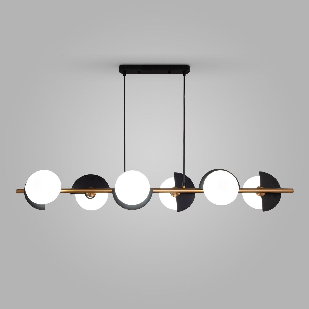 Подвесная люстра Eurosvet Moity 70149/6 черный/латунь Smart a064821