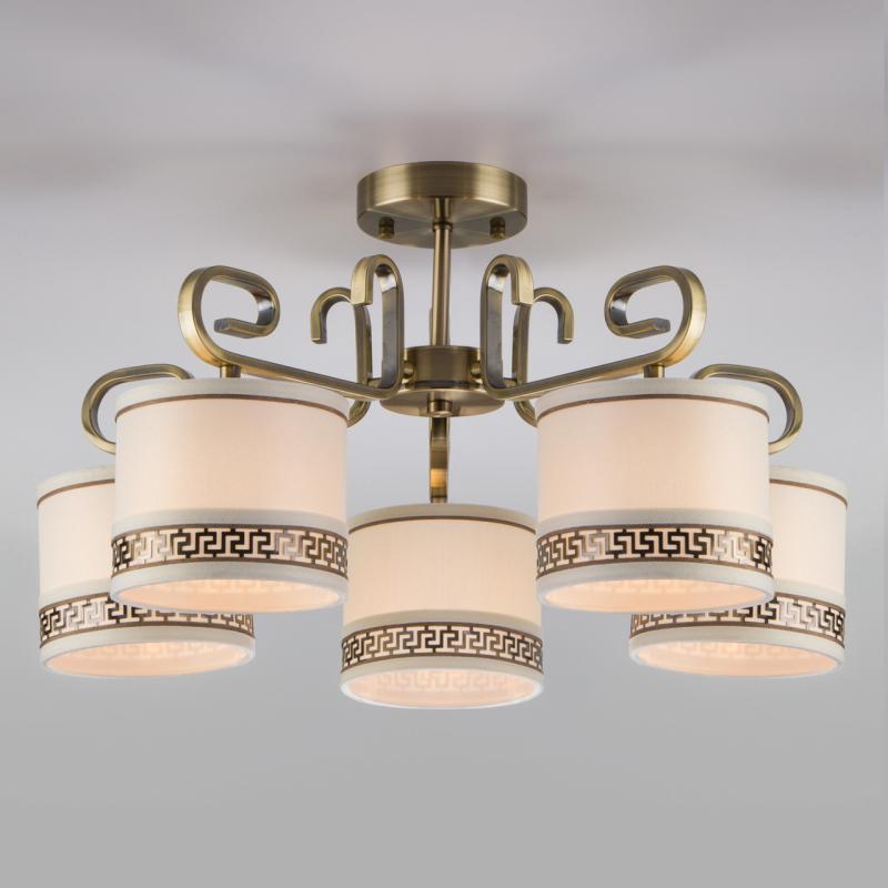 Потолочная люстра Eurosvet Frangia 60086/5 античная бронза