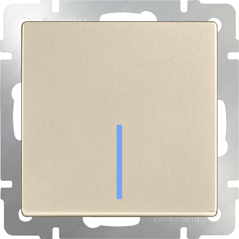 Выключатель Werkel WL11-SW-1G-2W-LED (шампань)