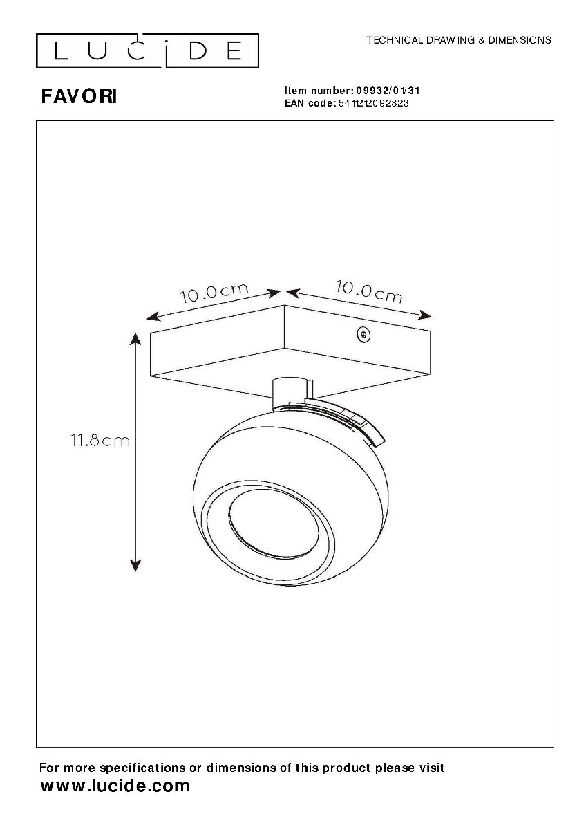 Спот Lucide Favori 09932/01/31