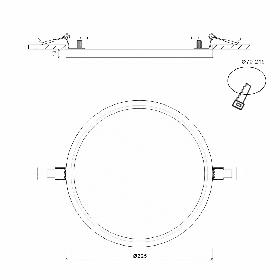 Встраиваемый светильник DesignLed KH-RC-R225-24-NW 004510