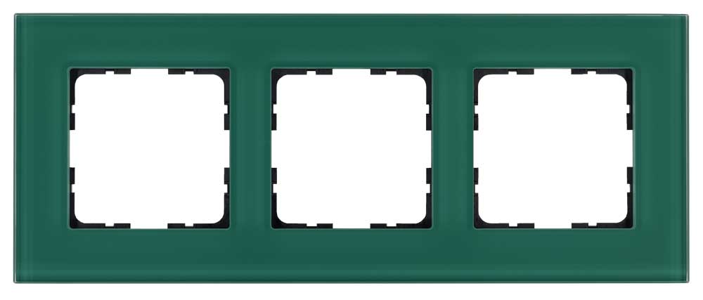 Рамка 3-постовая стекло цвет Лазурный Jasmart G1003GJ