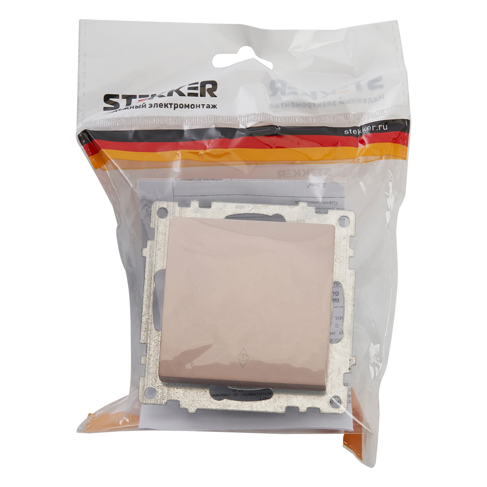 Переключатель1-клавишный Stekker Катрин 39590