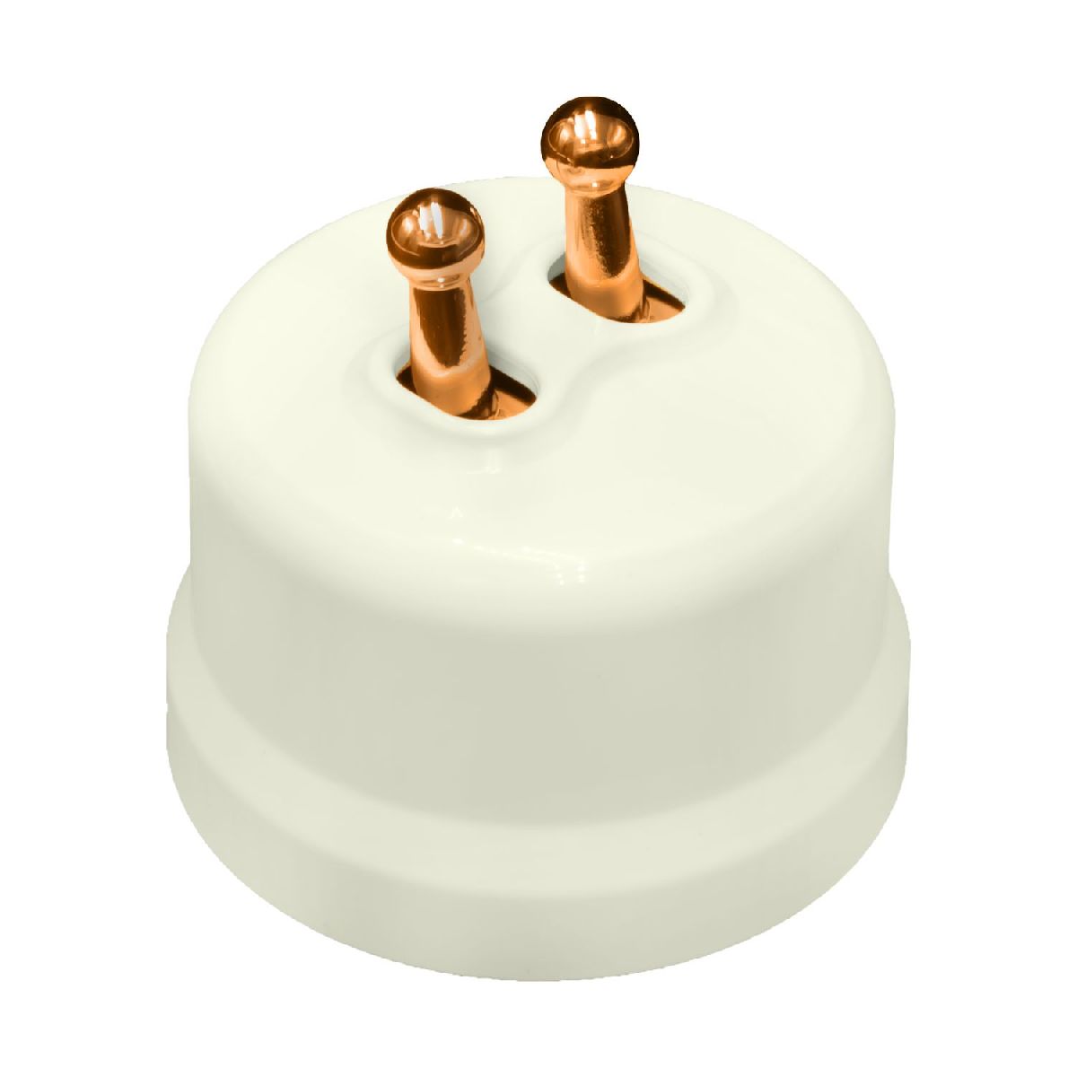 Выключатель двухклавишный тумблерный Bironi Лизетта B1-232-211-C