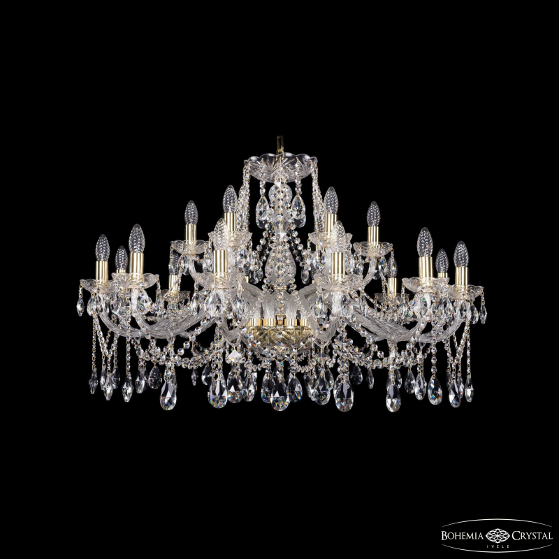 Подвесная люстра Bohemia Ivele Crystal 1413/12+6/360 G