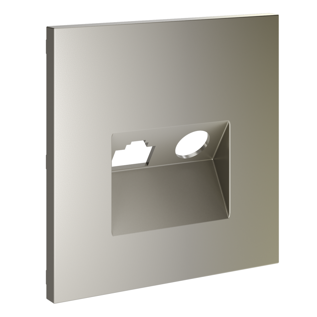 Накладка для розетки TV+RJ45 кат. 6 Voltum S70 (шелк) VLS002704