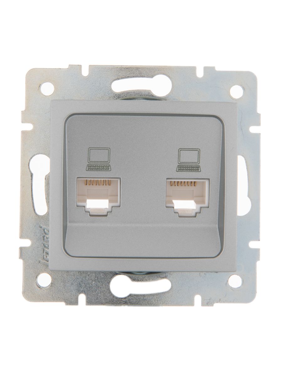 Розетка компьютерная двойная Lezard Karina 707-4388-141